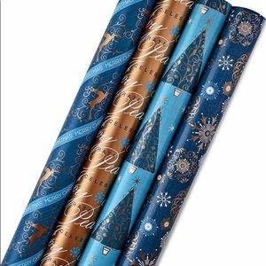 Box of 4, Hallmark Christmas Wrapping Paper